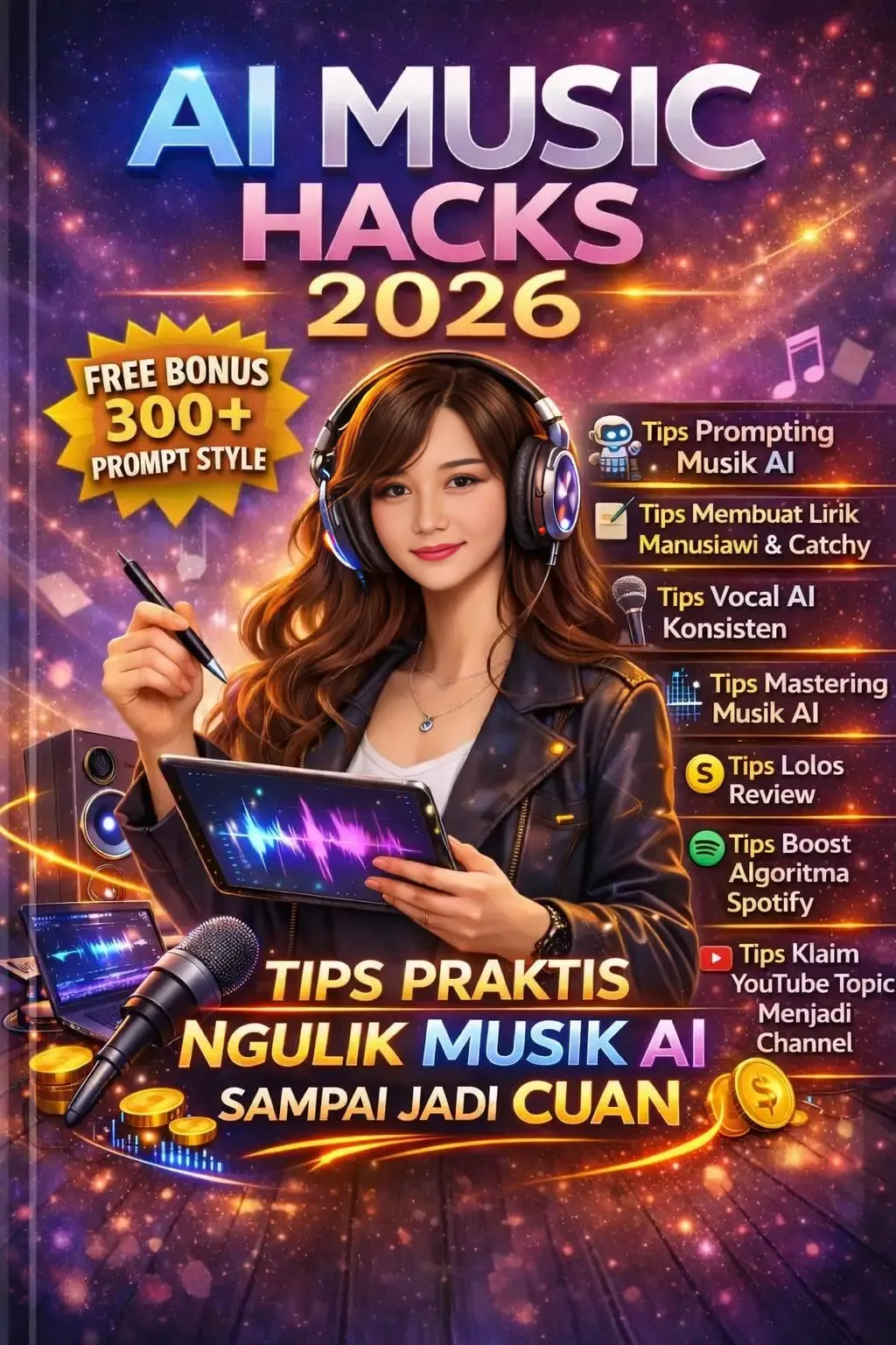 AI Music Hacks 2026 - Ebook Cover